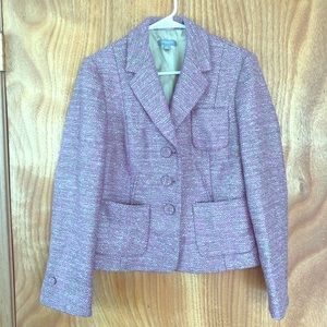 • 2/$10 • Ann Taylor Woven Pink Blazer